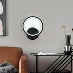 Ring Wall Light - Black Aluminium Frame, White Light