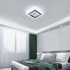 Ceiling Light - Black & White Acrylic Frame, White Light