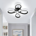 Ceiling Light - Black Aluminium Frame, Flower-shaped, White Light