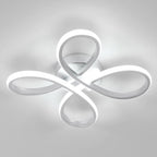Ceiling Light - White Aluminium Frame, Flower-shaped, White Light