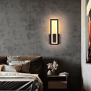 Wandleuchte – Schwarzer Acrylrahmen, Warmweißes Licht