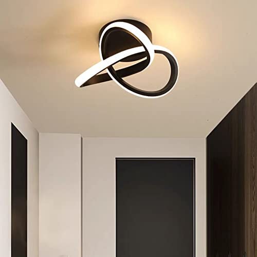 Ceiling Light - Black Aluminium Frame, Warm Light