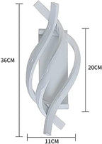 Applique da parete - Telaio in alluminio bianco, Luce calda