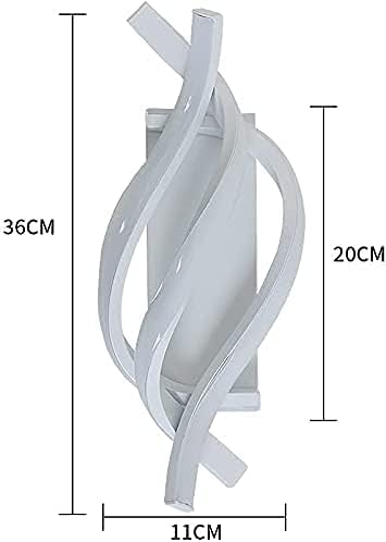 Applique da parete - Telaio in alluminio bianco, Luce calda