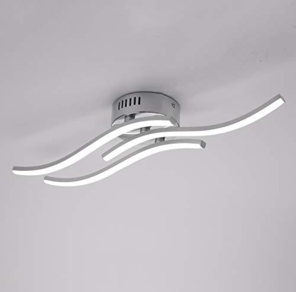 Ceiling Light - Silver Aluminium Frame, Natural Light