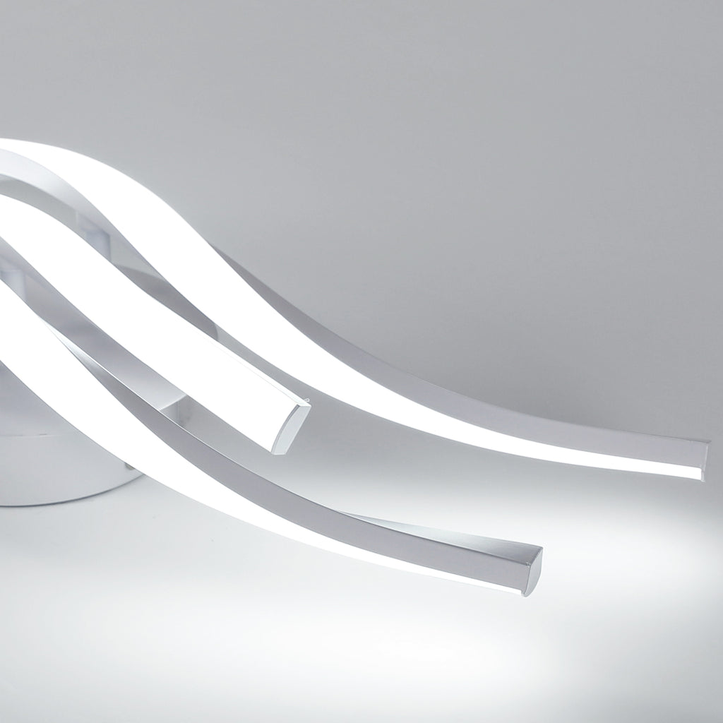 Plafoniera - Struttura in alluminio bianco, Luce bianca