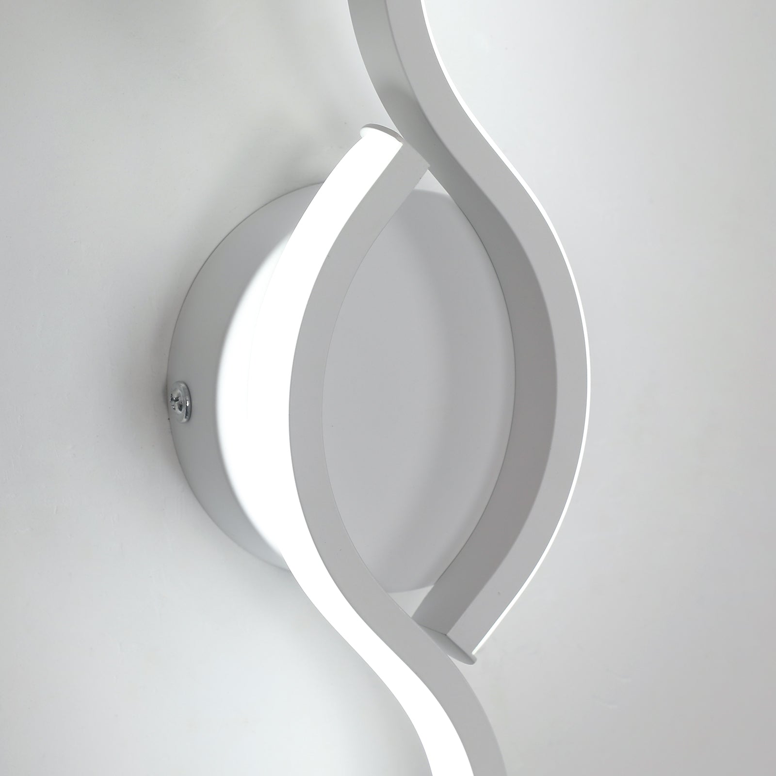 Wall Light - White Aluminium Frame, White Light