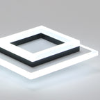 Ceiling Light - Black & White Acrylic Frame, White Light