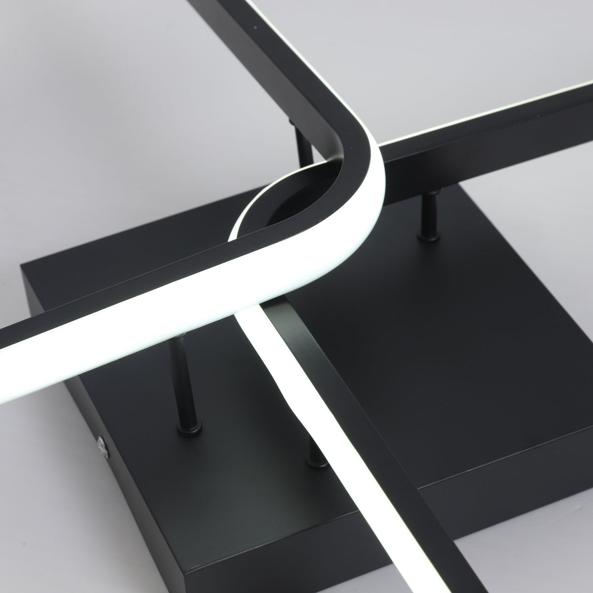 Ceiling Light - Black Aluminium Frame, White Light
