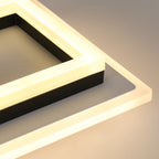 Ceiling Light - Black & White Acrylic Frame, Warm Light