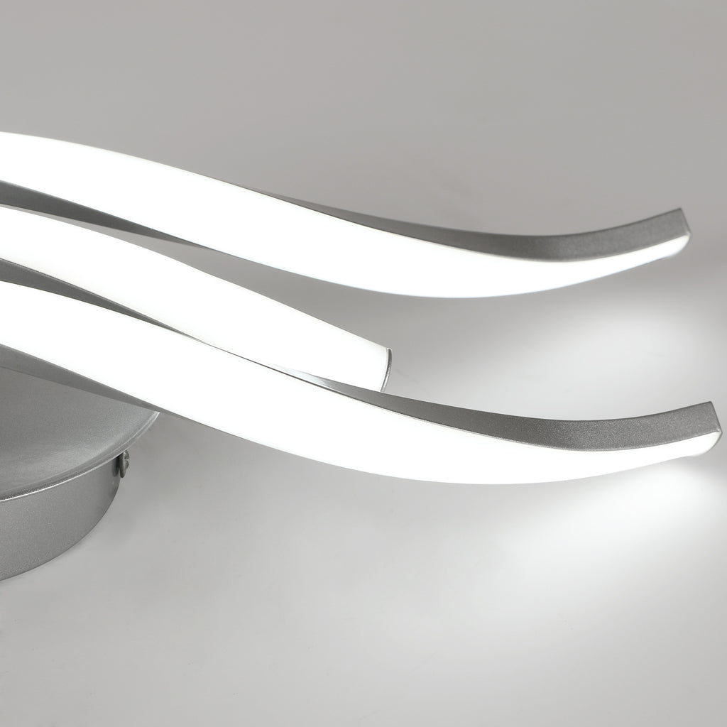 Ceiling Light - Silver Aluminium Frame, White Light