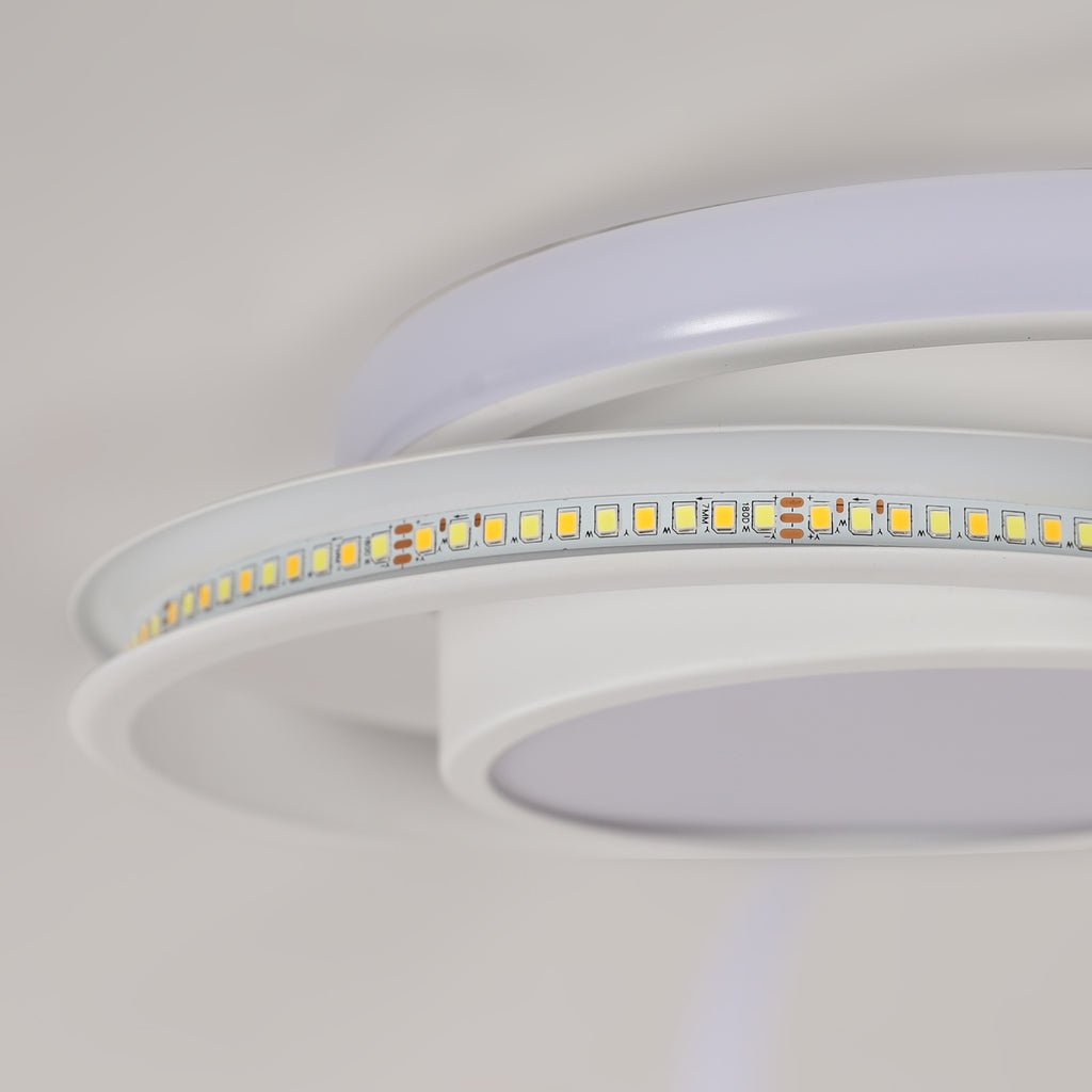 Comely 2 Pièces Plafonniers LED Moderne pour Chambre, Cuisine, Couloir, 32W 2350LM Luminaire Plafond, Rond Lampe LED Plafond, Lumière Chaude 3000K, Diamètre 28cm, Blanc