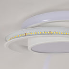 Comely 2 Pièces Plafonniers LED Moderne pour Chambre, Cuisine, Couloir, 32W 2350LM Luminaire Plafond, Rond Lampe LED Plafond, Lumière Chaude 3000K, Diamètre 28cm, Blanc