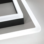 Ceiling Light - Black & White Acrylic Frame, White Light
