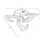 Ceiling Light - White Acrylic Frame, White Light