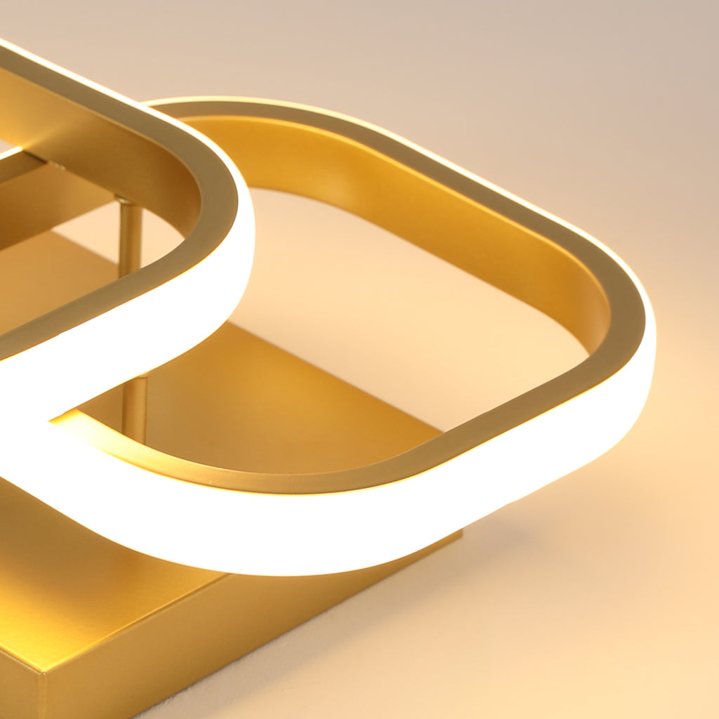 Ceiling Light - Gold Aluminium Frame, Warm Light