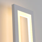Wandleuchte – Weißer Acrylrahmen, Warmes Licht