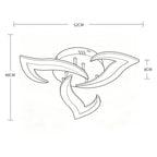 Comely Plafonnier LED, Luminaire Plafonnier 58cm 36W, Lustre Salon Moderne, Lampe de Plafond de Pétale pour Salon Chambre Cuisine Salle à Manger, Lumière Blanche Chaude 3000K, Blanc