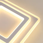 Ceiling Light - White Acrylic Frame, Warm Light