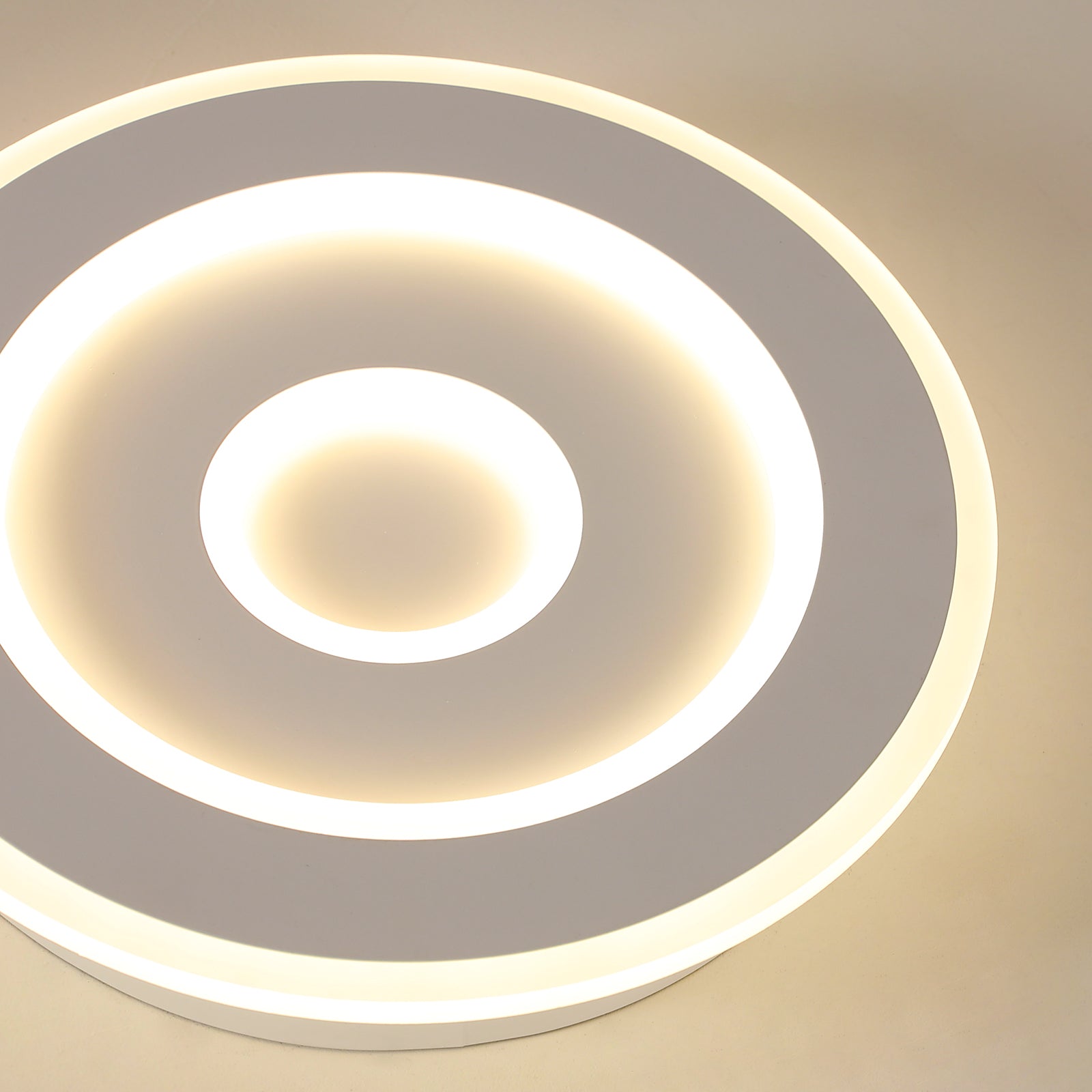 Comely Plafonnier LED Rond Moderne, 28W 28cm Lampe de Plafond LED, Blanc Luminaire Plafonnier Intérieur pour Chambre à Coucher, Salon, Couloir, Lumière Chaude 3000K