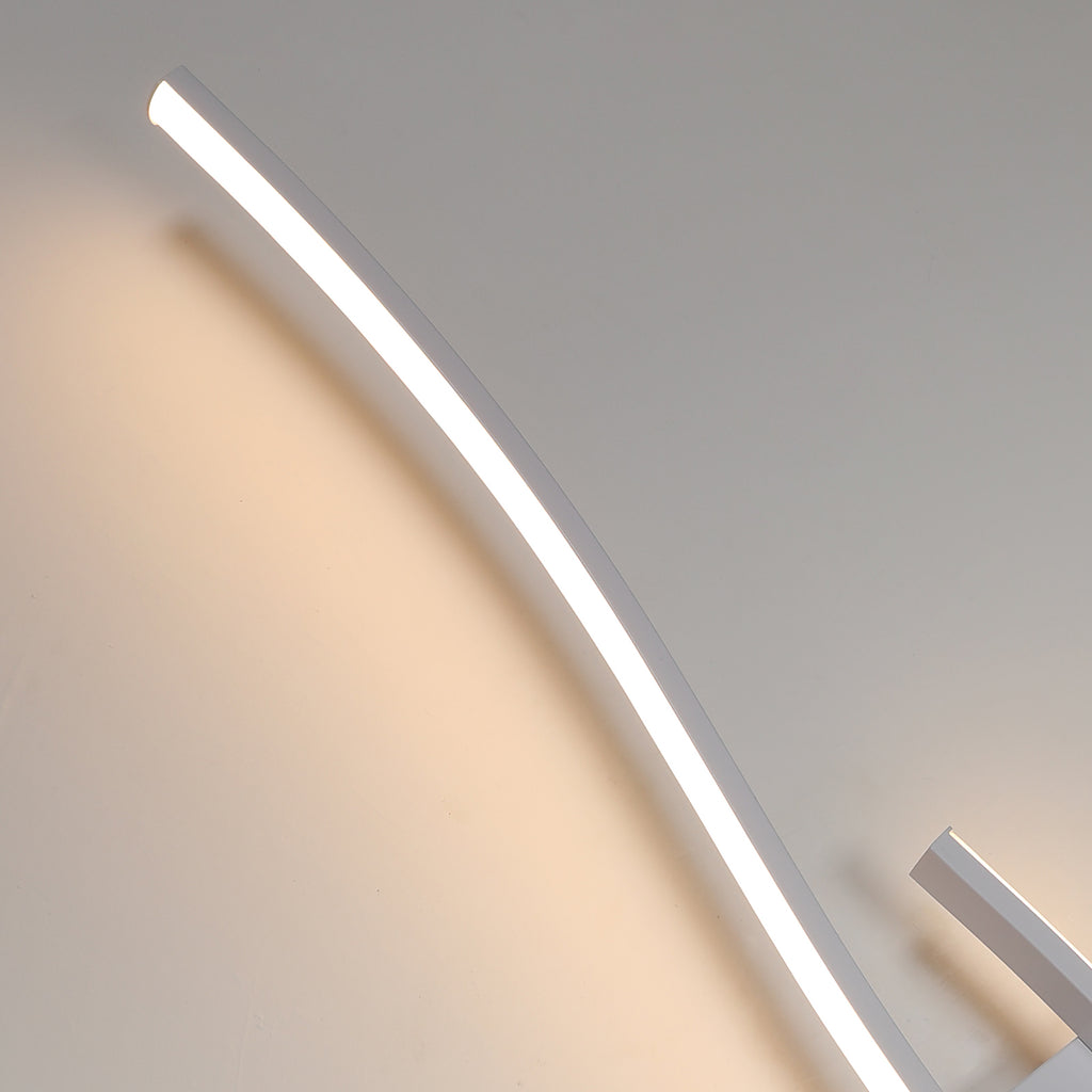 Wandleuchte – Weißer Aluminiumrahmen, warmes Licht