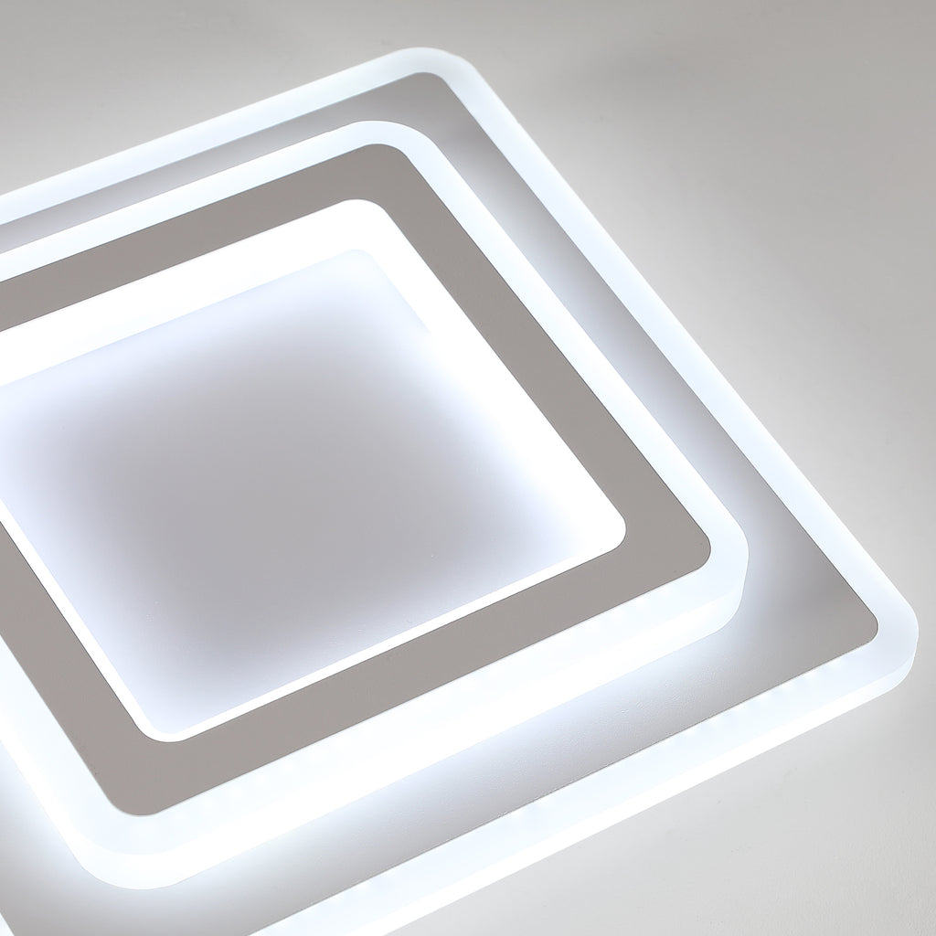 Ceiling Light - White Acrylic Frame, White Light