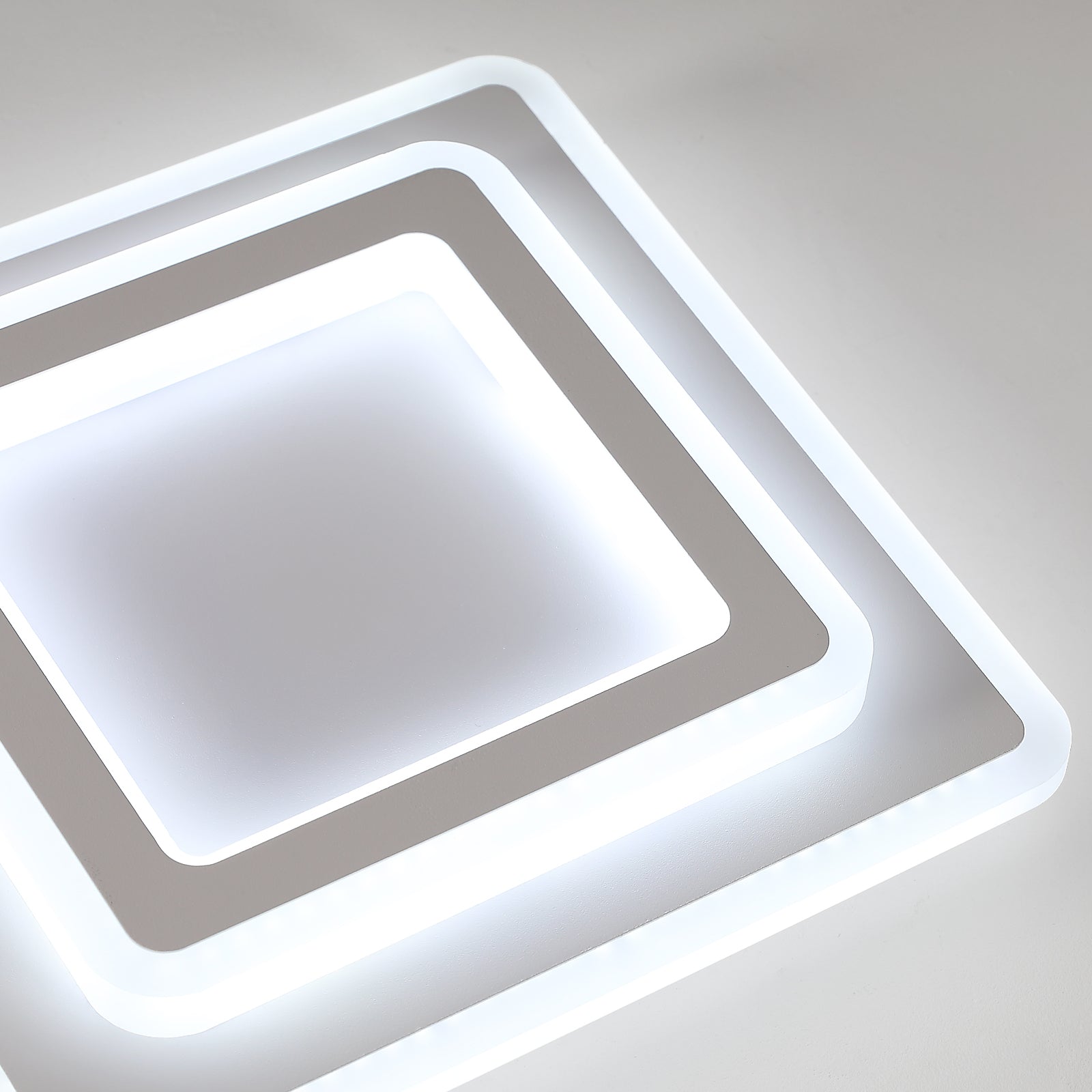 Ceiling Light - White Acrylic Frame, White Light