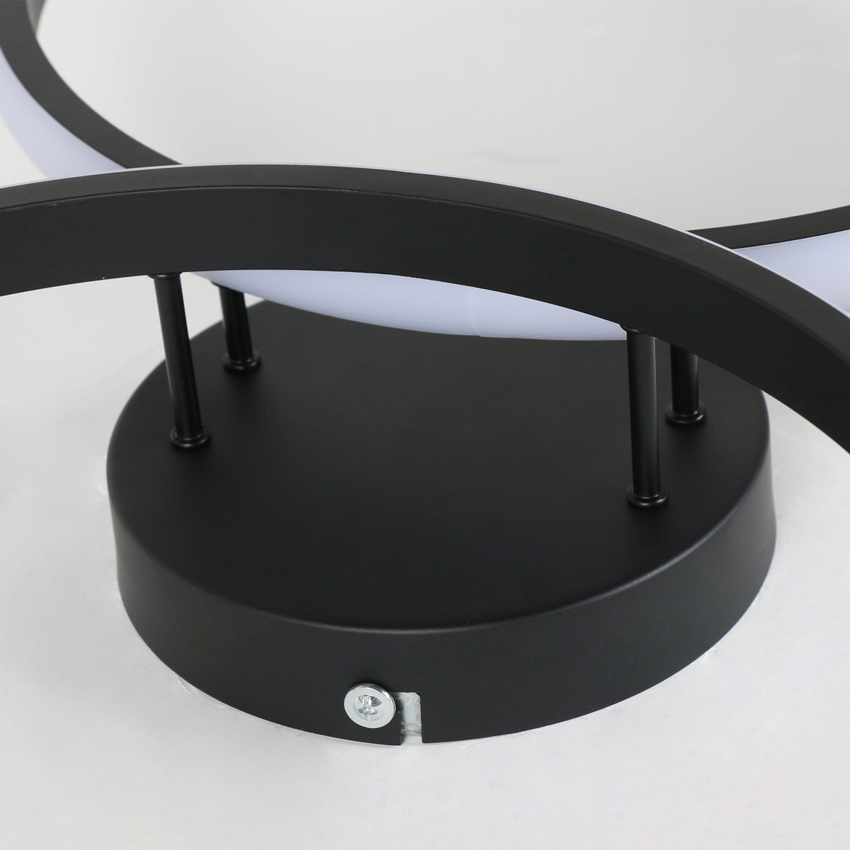 Ceiling Light - Black Aluminium Frame, White Light