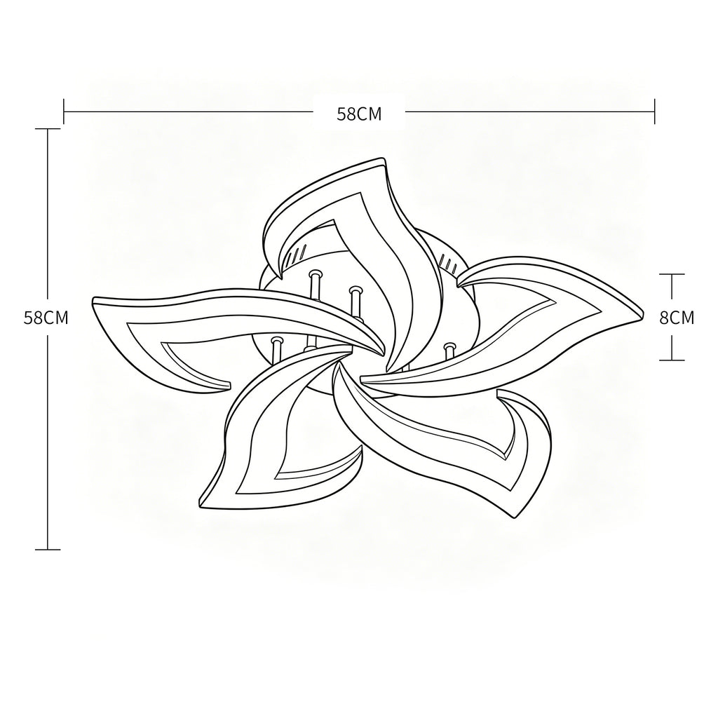 Ceiling Light - Black Acrylic Frame, Tunable and Dimmable
