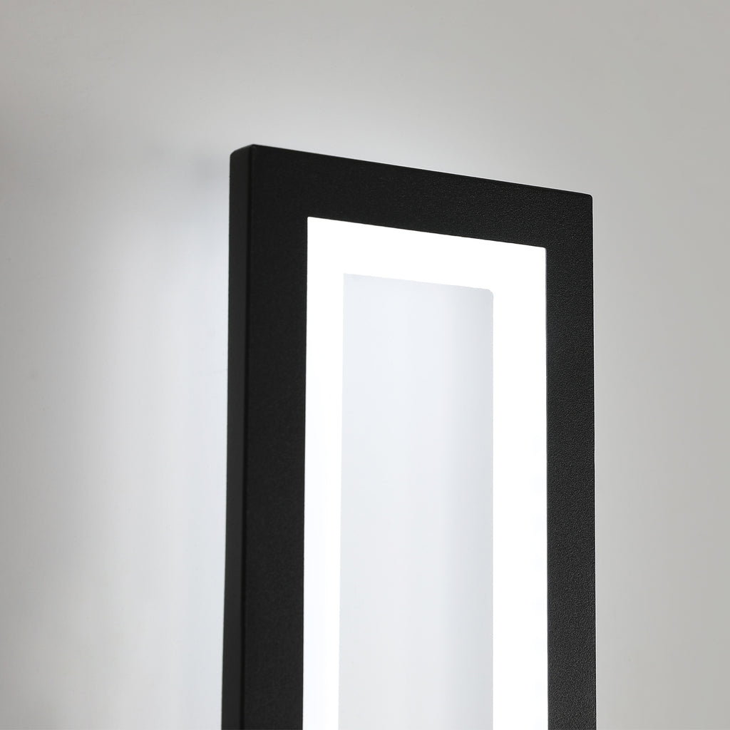 Wandleuchte - Schwarzer Acrylrahmen, Weißes Licht