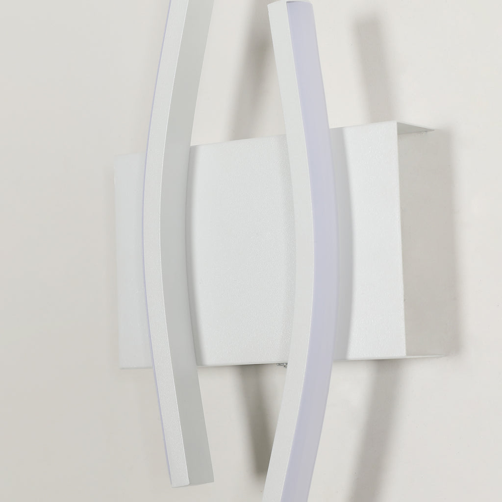 Applique da Parete - Struttura in Alluminio Bianco, Luce Bianca