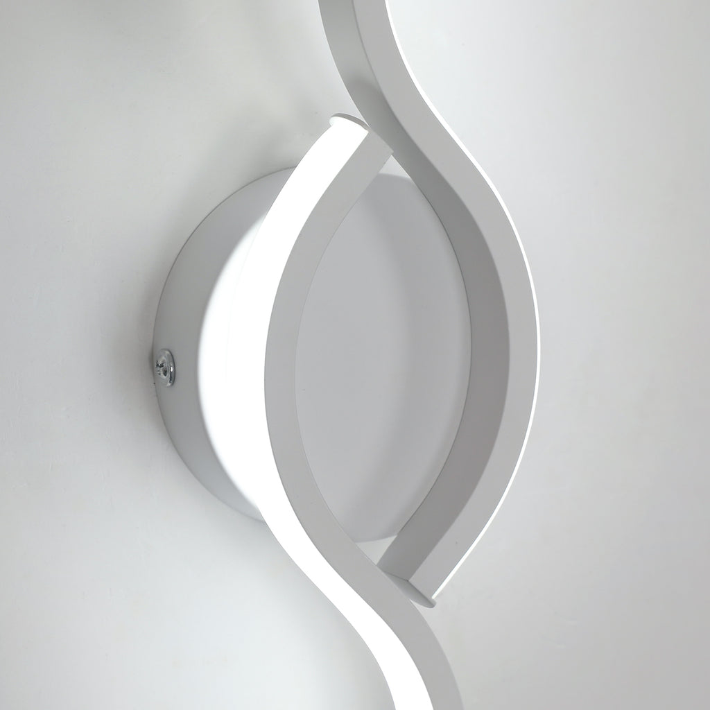 Wandleuchte – weißer Aluminiumrahmen, weißes Licht