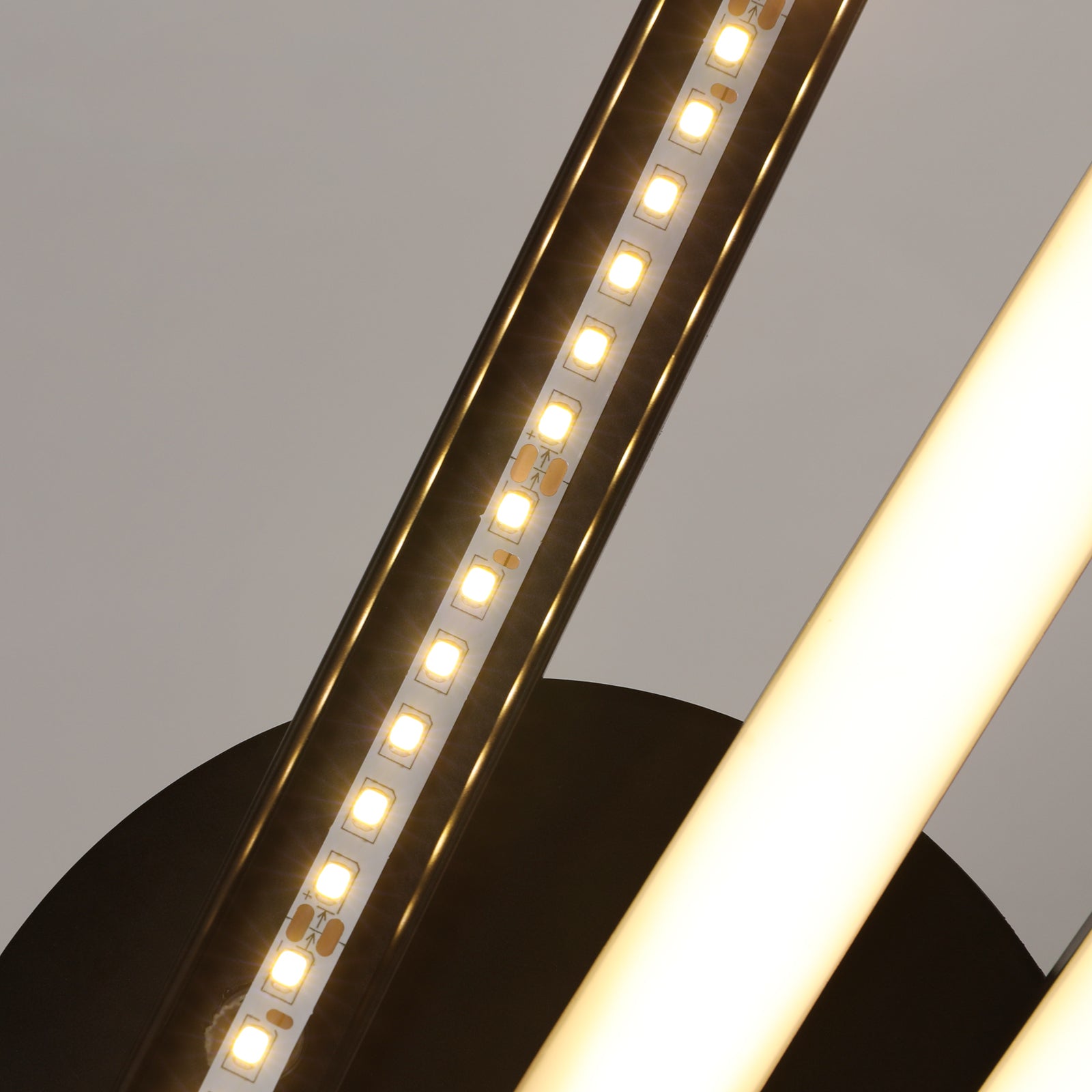 Comely Plafonnier LED, 3 Ondes Design 20W 2050LM Lampe de Plafond LED Moderne, Noir Luminaire Plafonnier LED Blanc Chaud 3000K pour Salon, Chambre, Cuisine, Couloir