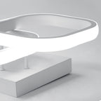 Plafoniera - Struttura in alluminio bianco, Luce bianca
