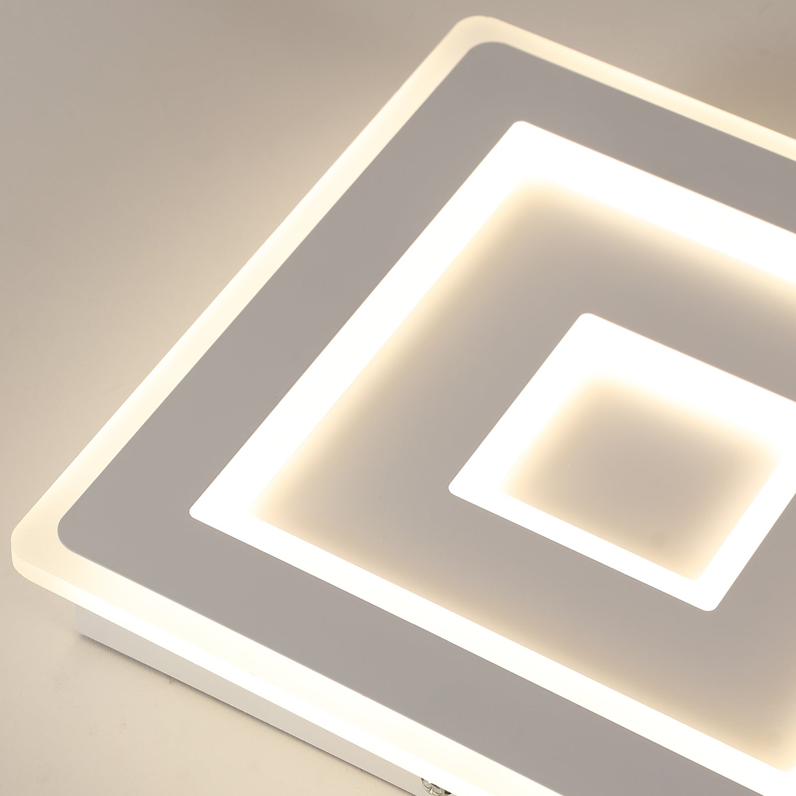 Comely Plafonnier LED Carré Moderne, 36W 28cm Lampe de Plafond LED, Blanc Luminaire Plafonnier Intérieur pour Chambre à Coucher, Salon, Couloir, Lumière Naturelle 4500K