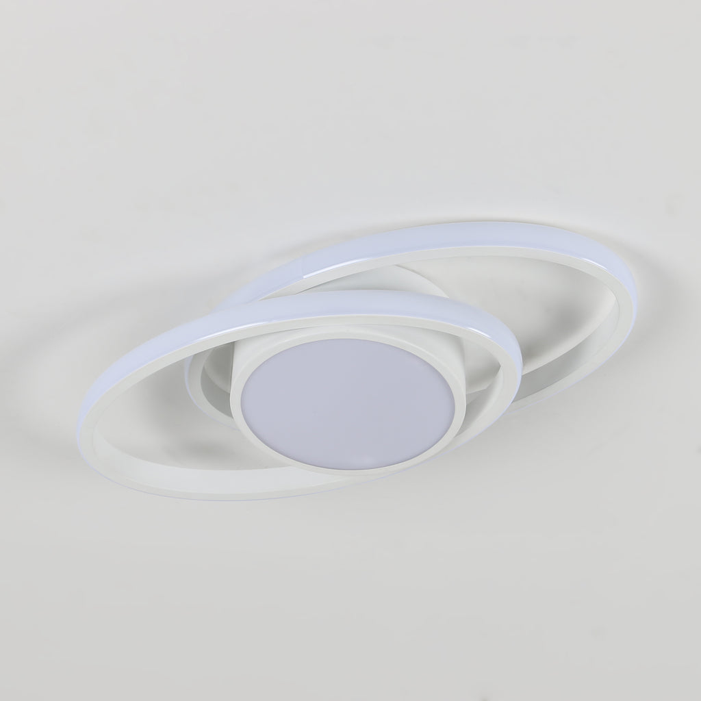 Ceiling Light - White Metal Frame, White Light