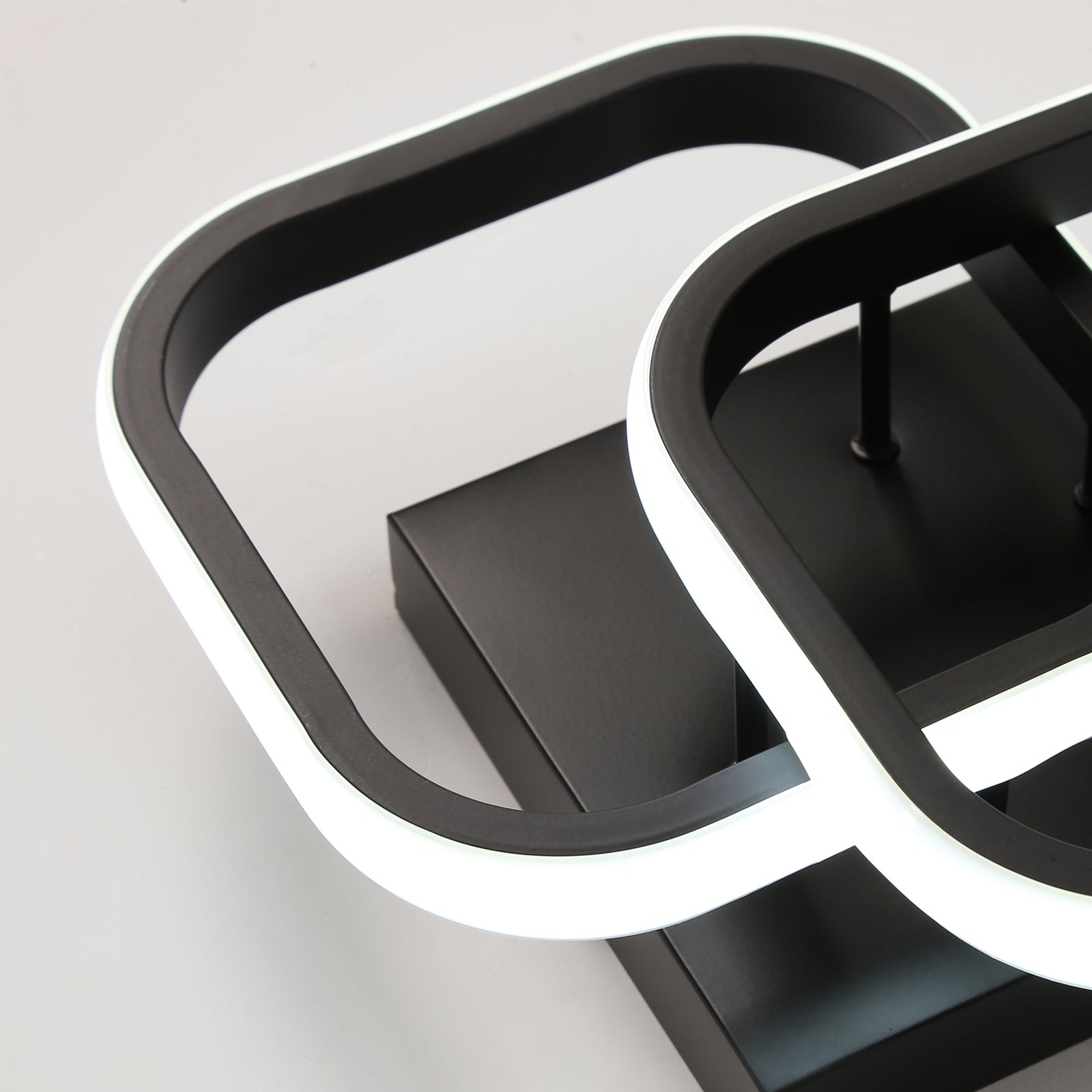 Ceiling Light - Black Aluminium Frame, White Light