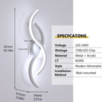 Wall Light - White Aluminium Frame, White Light