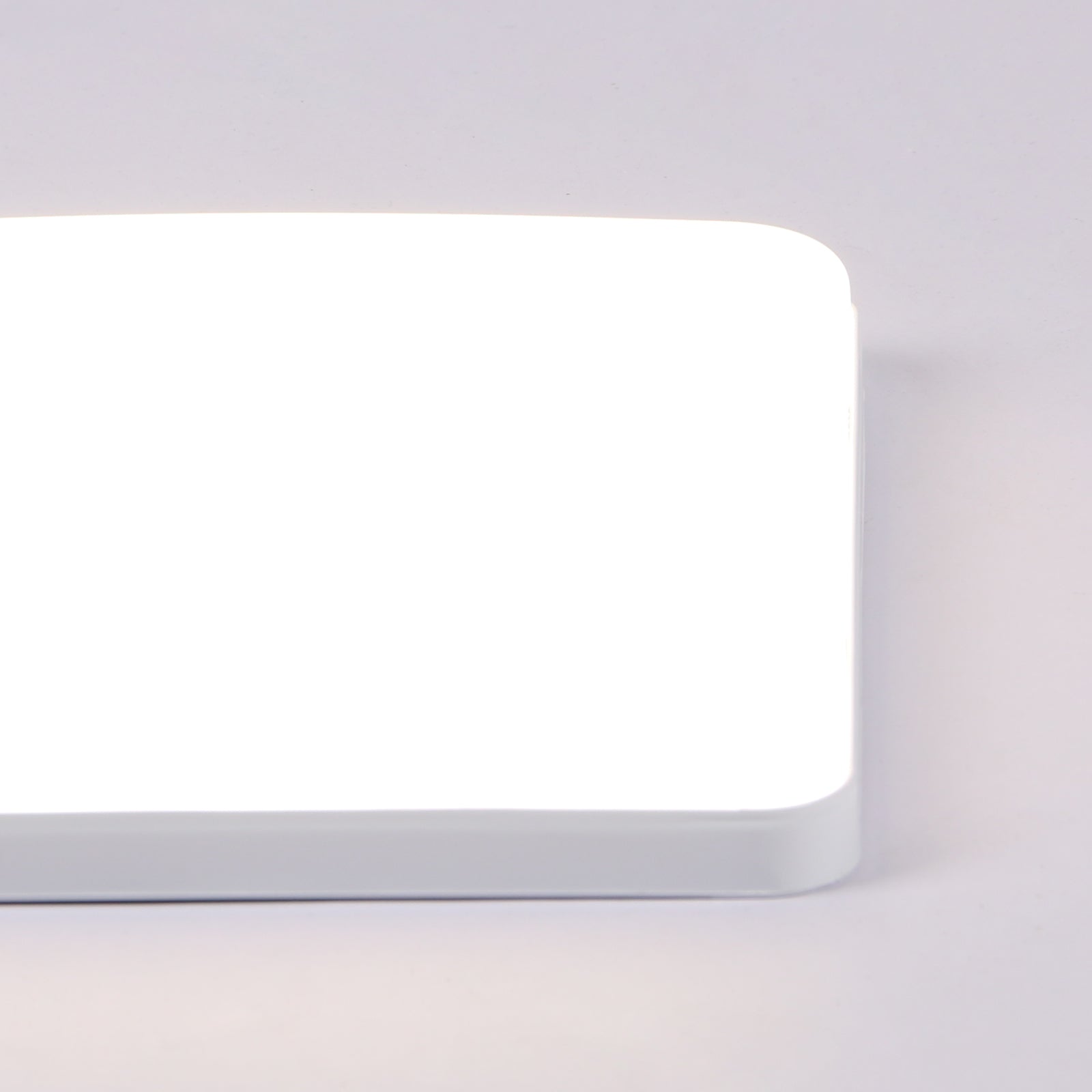Ceiling Light - White Plastic Frame, Natural Light