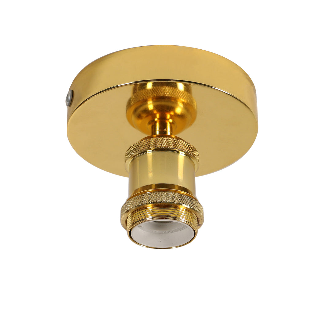 Comely Plafonnier de couloir, E27 Lampe de plafond en forme de fleur, petit or Luminaire Plafonnier en verre transparent, diamètre 28cm, ampoule non incluse