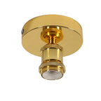 Comely Plafonnier de couloir, E27 Lampe de plafond en forme de fleur, petit or Luminaire Plafonnier en verre transparent, diamètre 28cm, ampoule non incluse