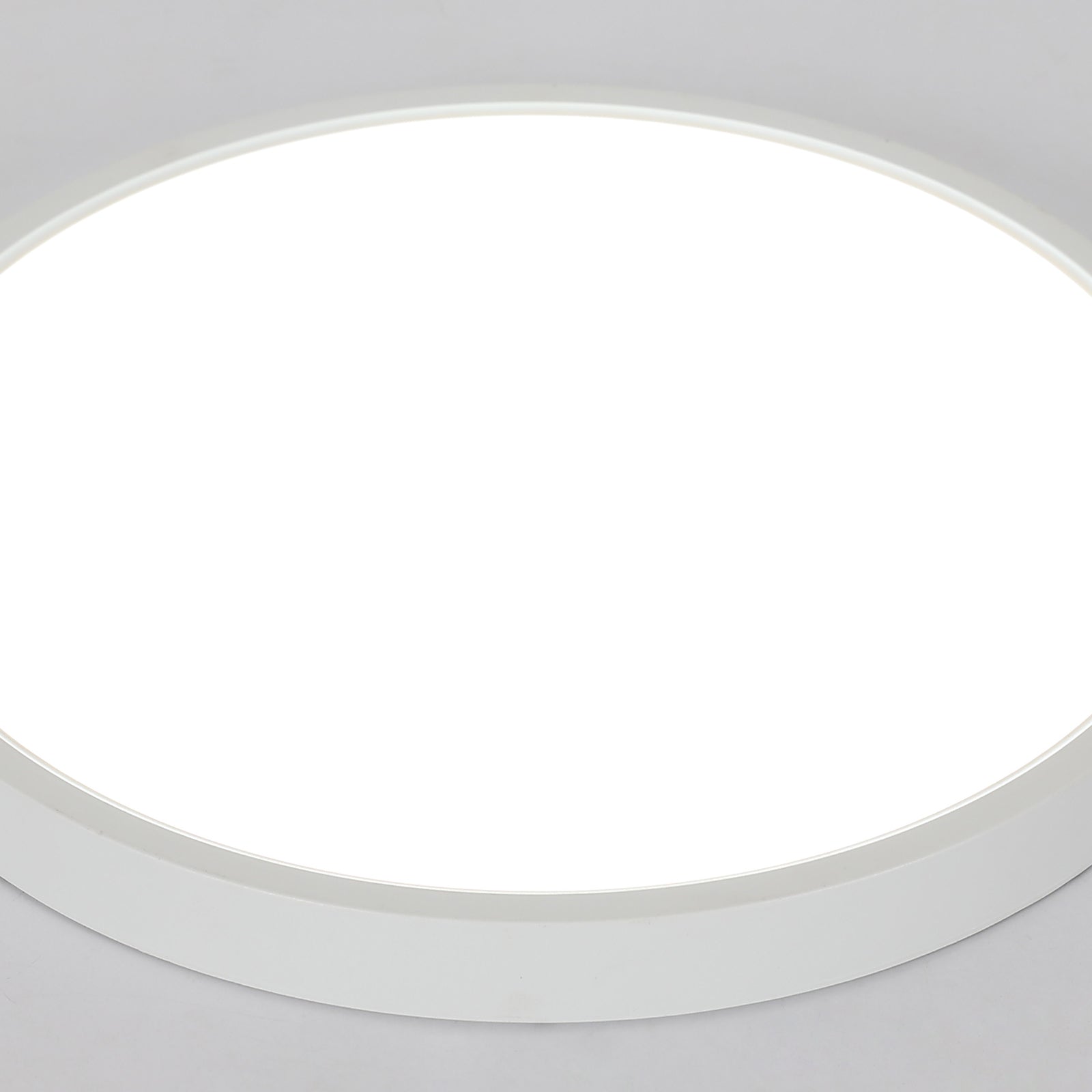 Ceiling Light - White Plastic Frame, White Light