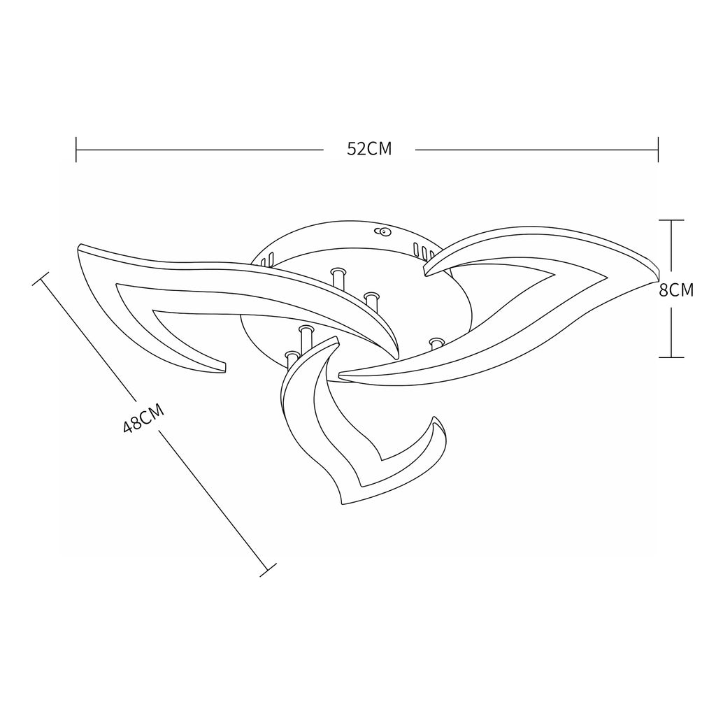 Comely Plafonnier LED Dimmable, Lampe de Plafond Moderne Acrylique 35W 3937LM, 3000K-6500K, Luminaire Plafonnier avec Télécommande pour Chambre Salon, Dia 58cm