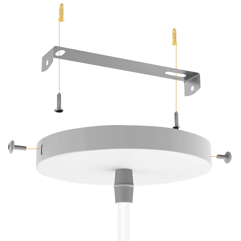 Chandeliers - White Metal Frame