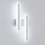 Applique - Cornice in acrilico bianco, luce bianca