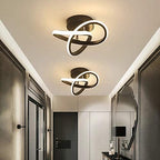 Ceiling Light - Black Aluminium Frame, Warm Light