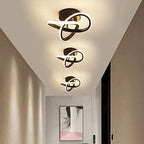 Ceiling Light - Black Aluminium Frame, Warm Light