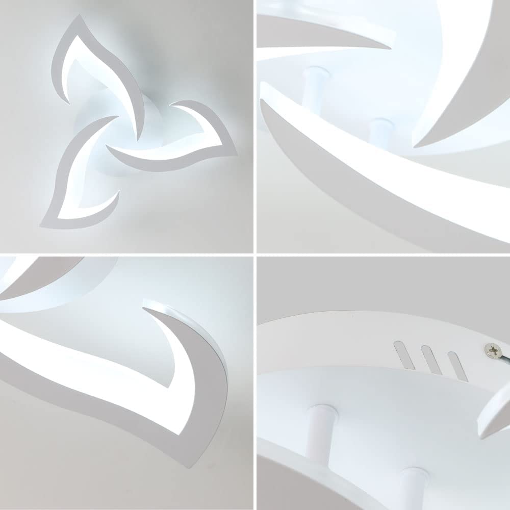 Ceiling Light - White Acrylic Frame, White Light