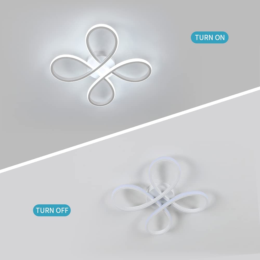 Comely Plafonnier LED Moderne, 30W 3400LM 30cm Lampe de Plafond, Luminaire Plafonnier LED pour Chambre salon, Salle à manger Cuisine, Lumière Blanche Froide 6500K, Blanc