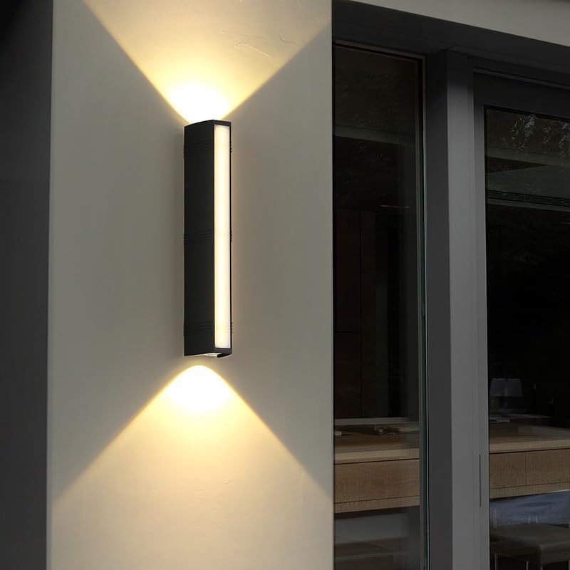 Wall Light - Black Aluminium Frame, Warm Light